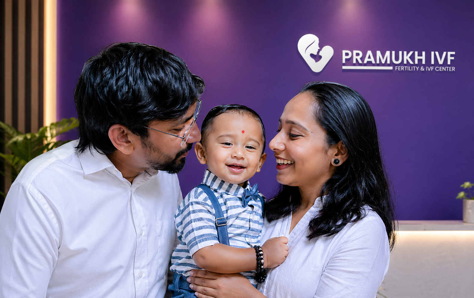Happy family at Pramukh IVF Center