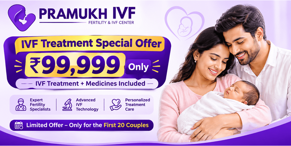 IVF treatment and medicines at ₹99,999 at Pramukh IVF in Ahmedabad